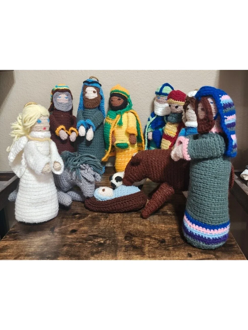Handmade Crochet Nativity Set 12-Piece Amigurumi Christmas Decor
